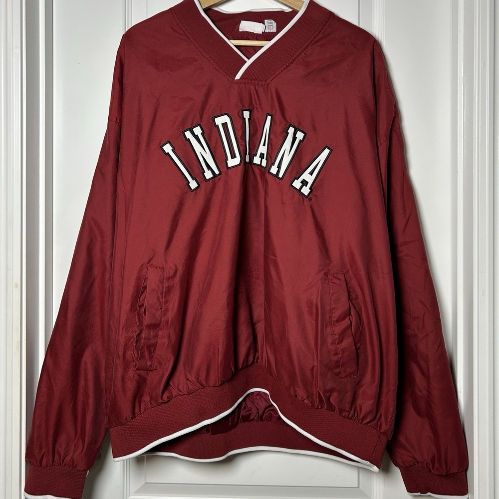 Red Oak Vintage 90s Indiana University Hoosiers Crimson White Oversized Pullover